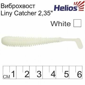 Виброхвост Helios Liny Catcher 2,35"/6 см White 12шт. (HS-5-001)