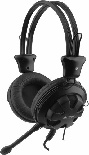 Наушники с микрофоном A4Tech HS-28 черный 2.2м накладные оголовье (BLACK)